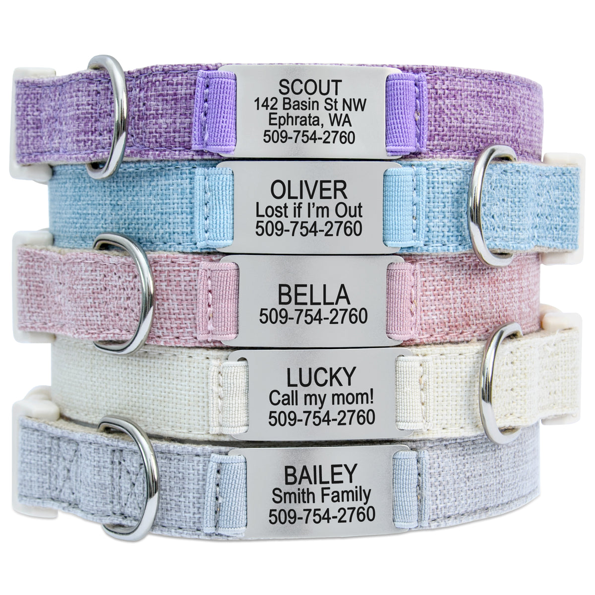 Personalized purple dog collar hotsell