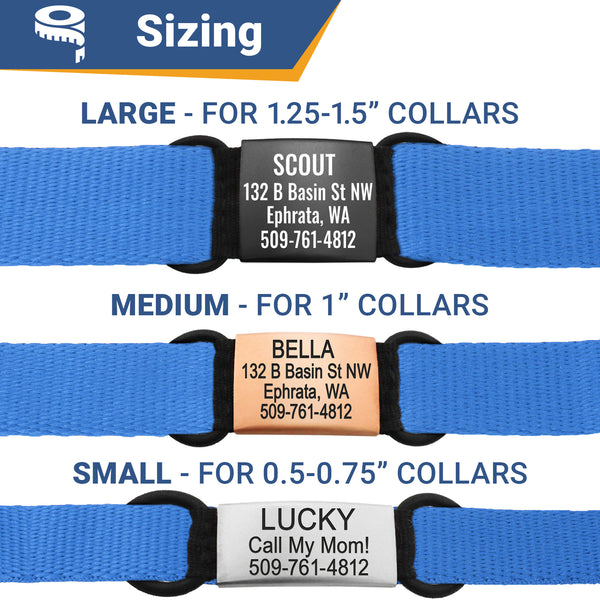 Silent Slide On Dog Tag Personalized