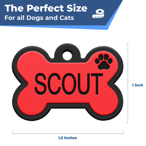 Bone Shape Silent Silicone Dog Tags