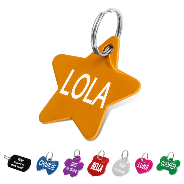 Star Shaped Pet ID Tag