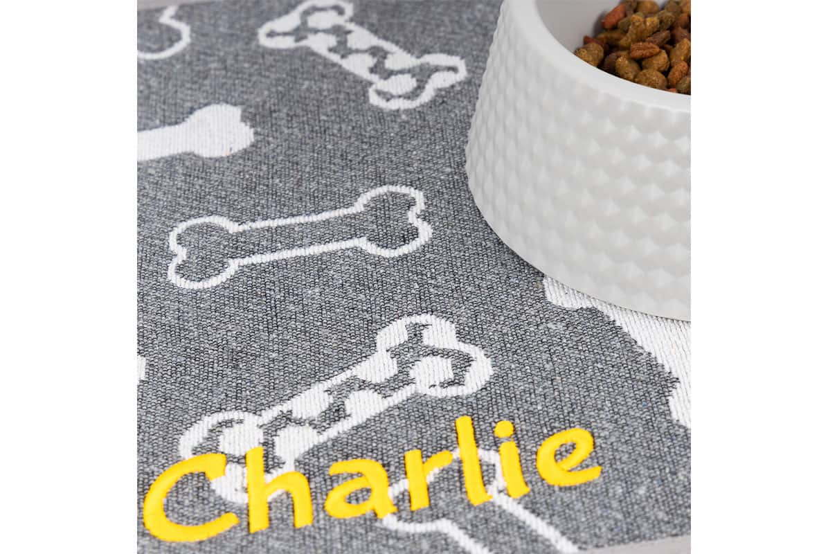 GoTags Dog Food Mat, Personalized