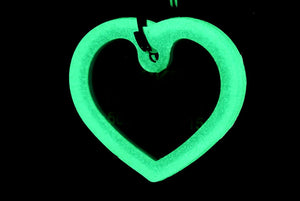 GoTags Heart Shape Glow in the Dark Pet ID Tag Silencer