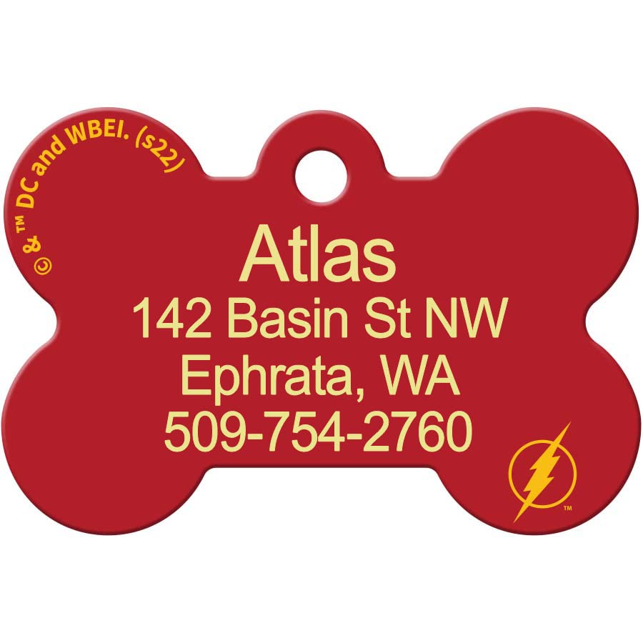 DC Comics Superhero Pet ID Tag - Bone Shape
