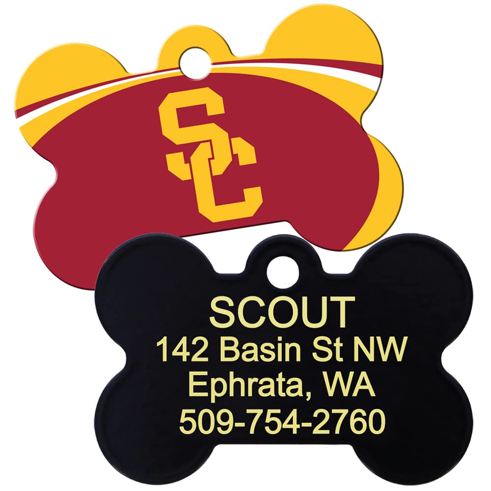 NCAA Team Pet ID Tag - Bone Shape