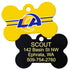 NFL Team Brass Bone Pet ID Tag - tag-nfl-rams-bone-reg