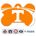 NCAA Team Pet ID Tag - Bone Shape