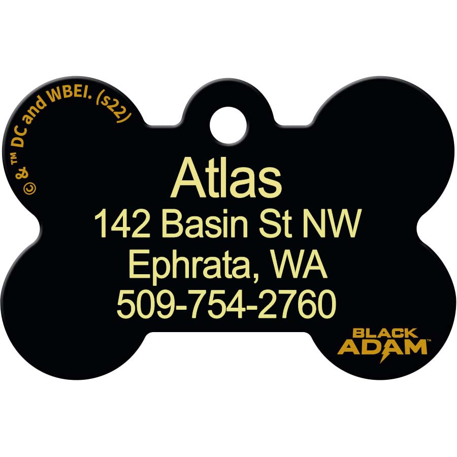 DC Comics Superhero Pet ID Tag - Bone Shape