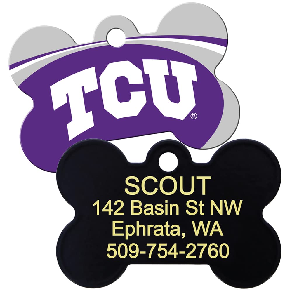 NCAA Team Pet ID Tag - Bone Shape