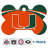 NCAA Team Pet ID Tag - Bone Shape