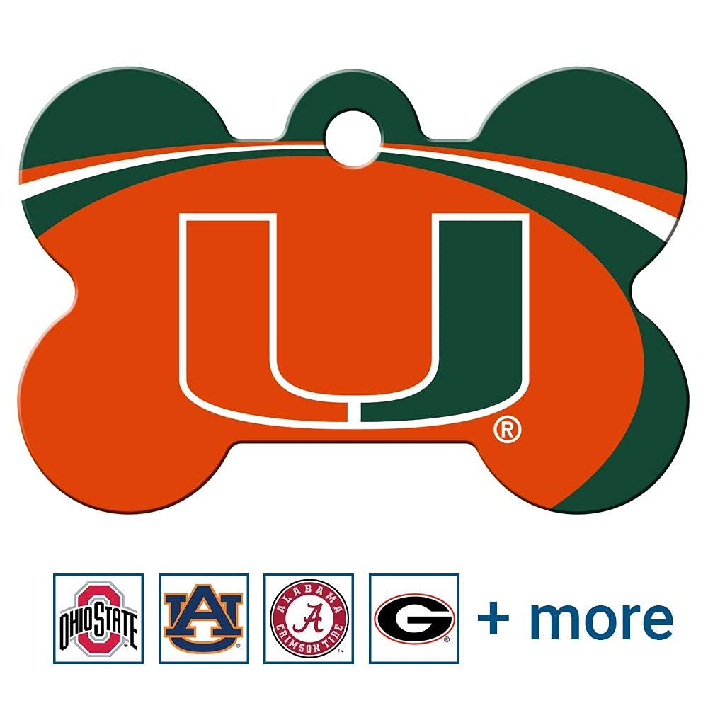 NCAA Team Pet ID Tag - Bone Shape