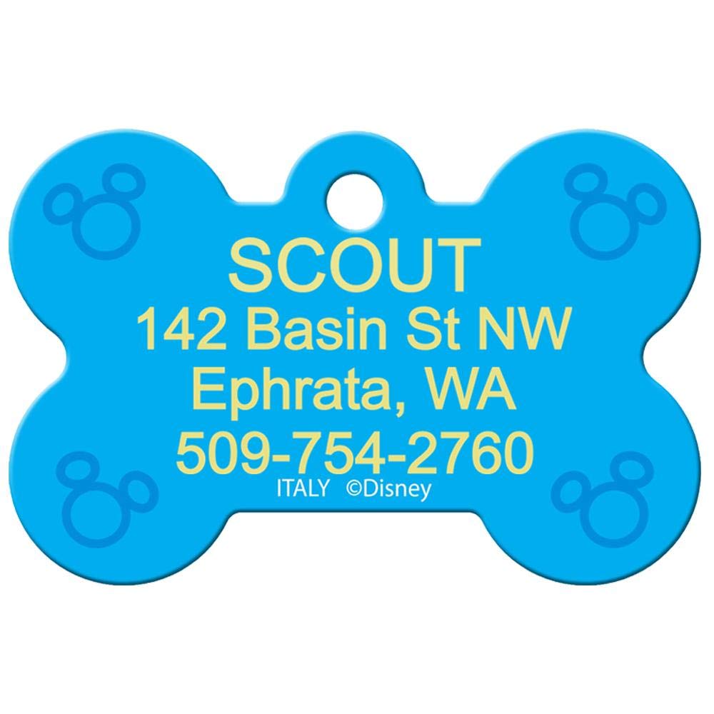 GoTags Mickey Mouse and Minnie Mouse Pet ID Tags, Disney Dog Tags for Dogs and Cats, Personalized Engraved with up to 4 Lines