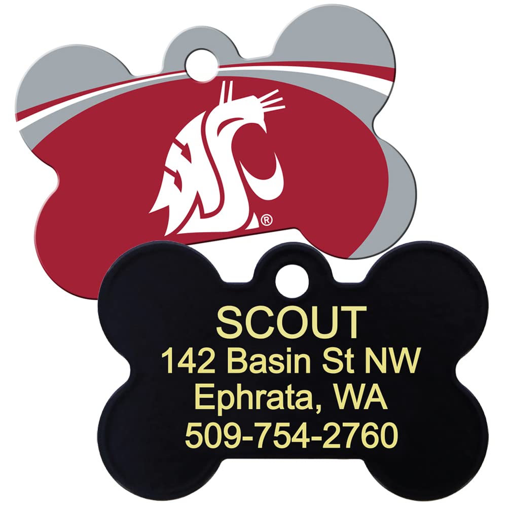 NCAA Team Pet ID Tag - Bone Shape