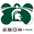 NCAA Team Pet ID Tag - Bone Shape