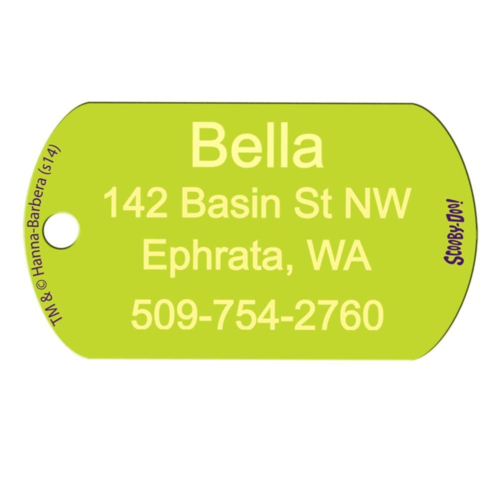 GoTags Cartoon Scooby-Doo Pet ID Tags, Personalized Engraved Dog Tags and Cat Tags with up to 4 Lines of Custom Text