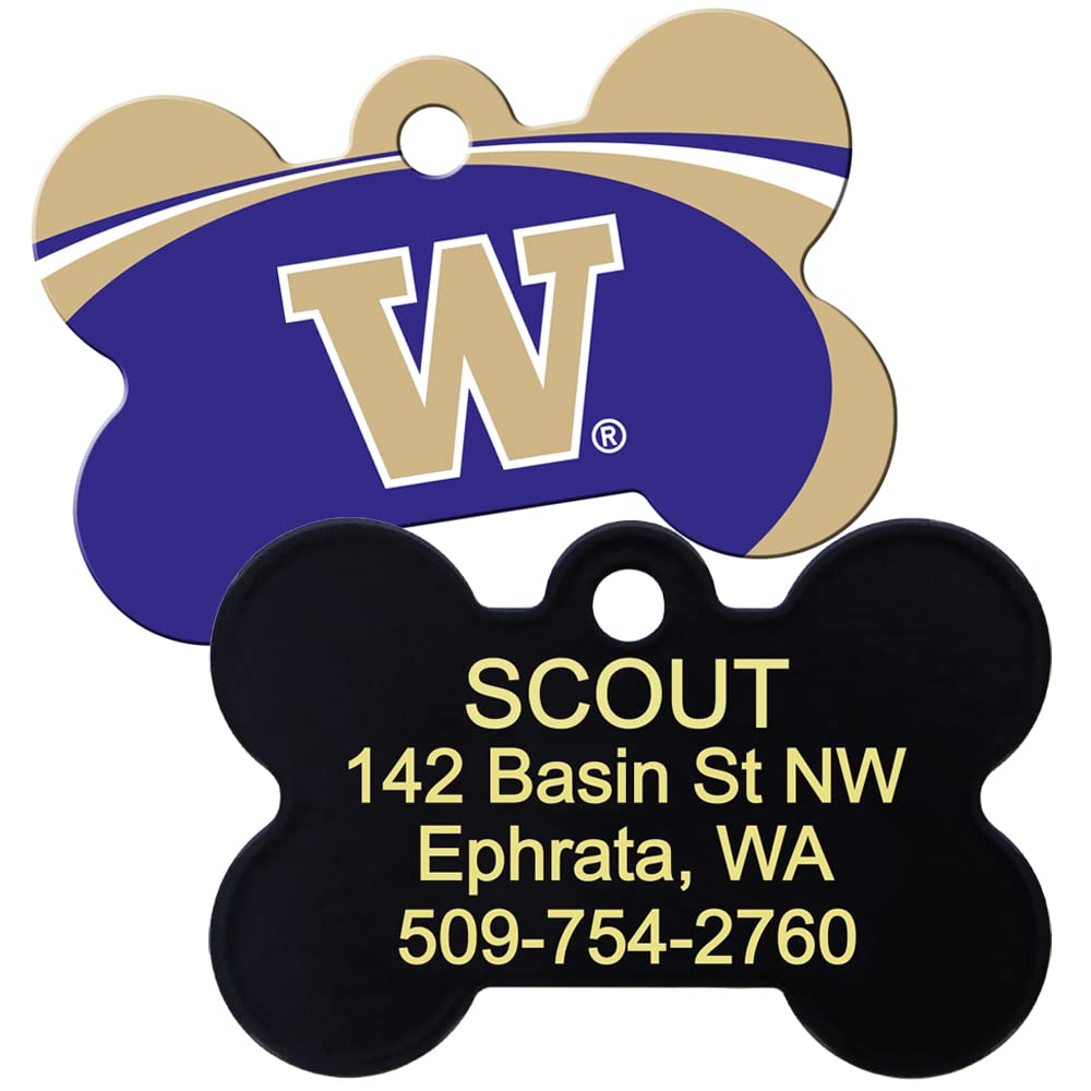 NCAA Team Pet ID Tag - Bone Shape