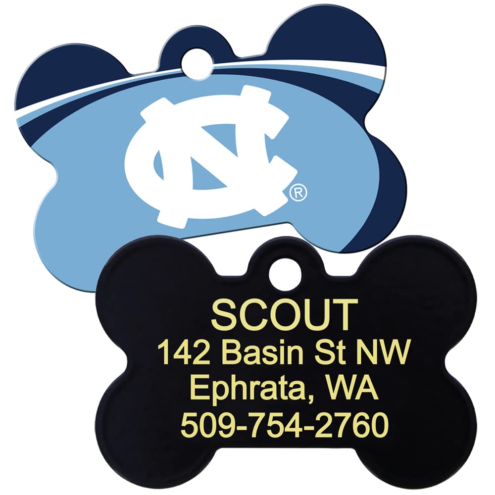 NCAA Team Pet ID Tag - Bone Shape
