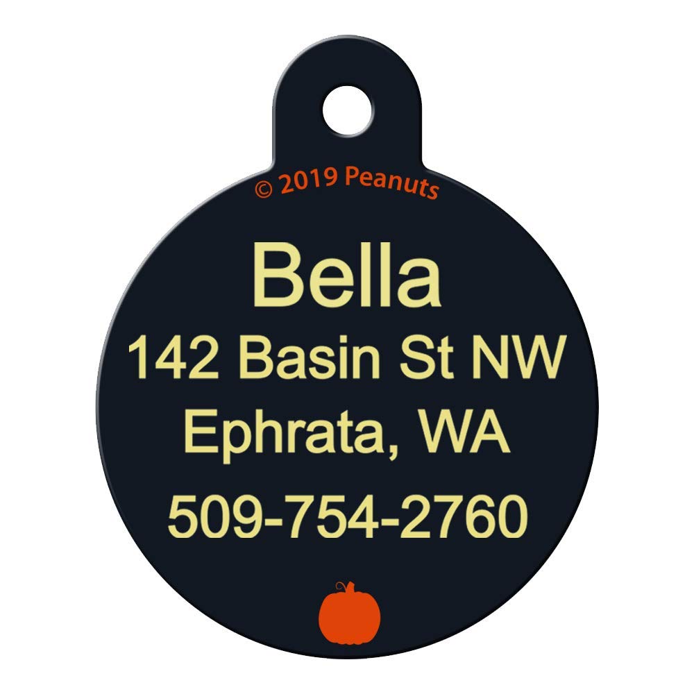 GoTags Halloween Snoopy and Charlie Brown Pet ID Tags for Dogs and Cats, Personalized Engraved Dog ID Tags with up to 4 Lines