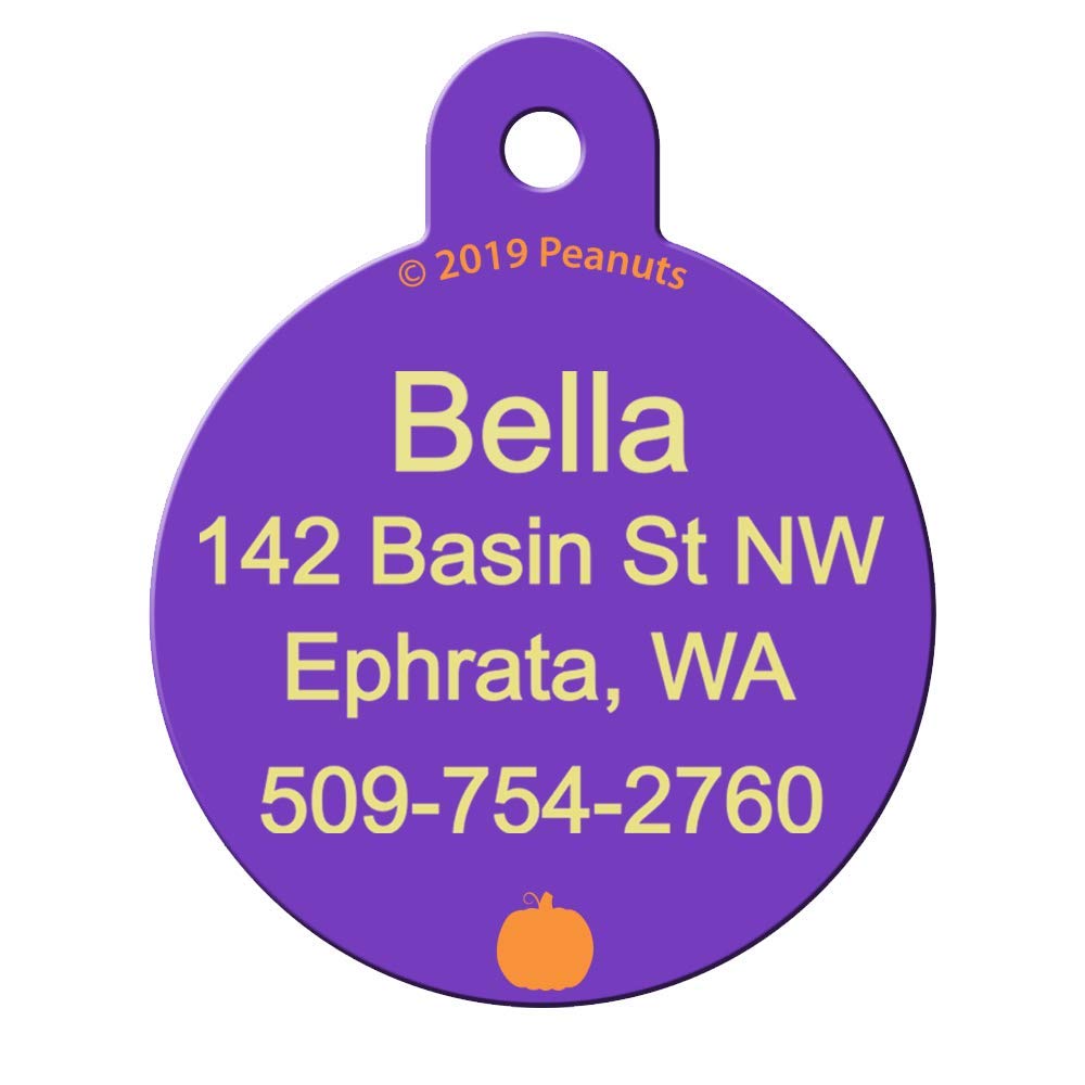GoTags Halloween Snoopy and Charlie Brown Pet ID Tags for Dogs and Cats, Personalized Engraved Dog ID Tags with up to 4 Lines