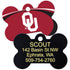 NCAA Team Pet ID Tag - Bone Shape