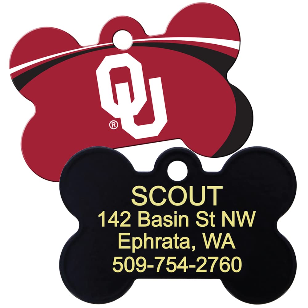 NCAA Team Pet ID Tag - Bone Shape