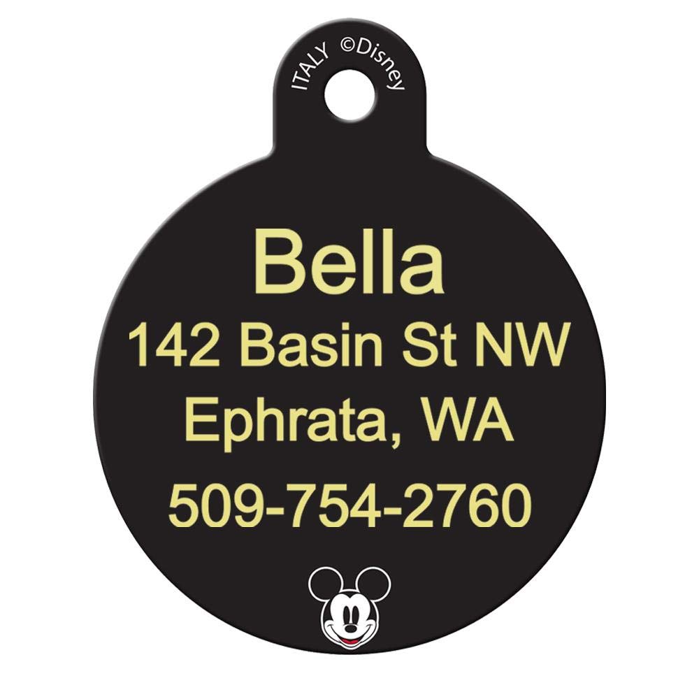 GoTags Mickey Mouse and Minnie Mouse Pet ID Tags, Disney Dog Tags for Dogs and Cats, Personalized Engraved with up to 4 Lines
