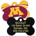 NCAA Team Pet ID Tag - Bone Shape