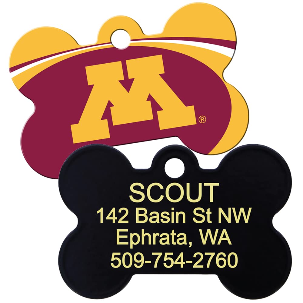 NCAA Team Pet ID Tag - Bone Shape