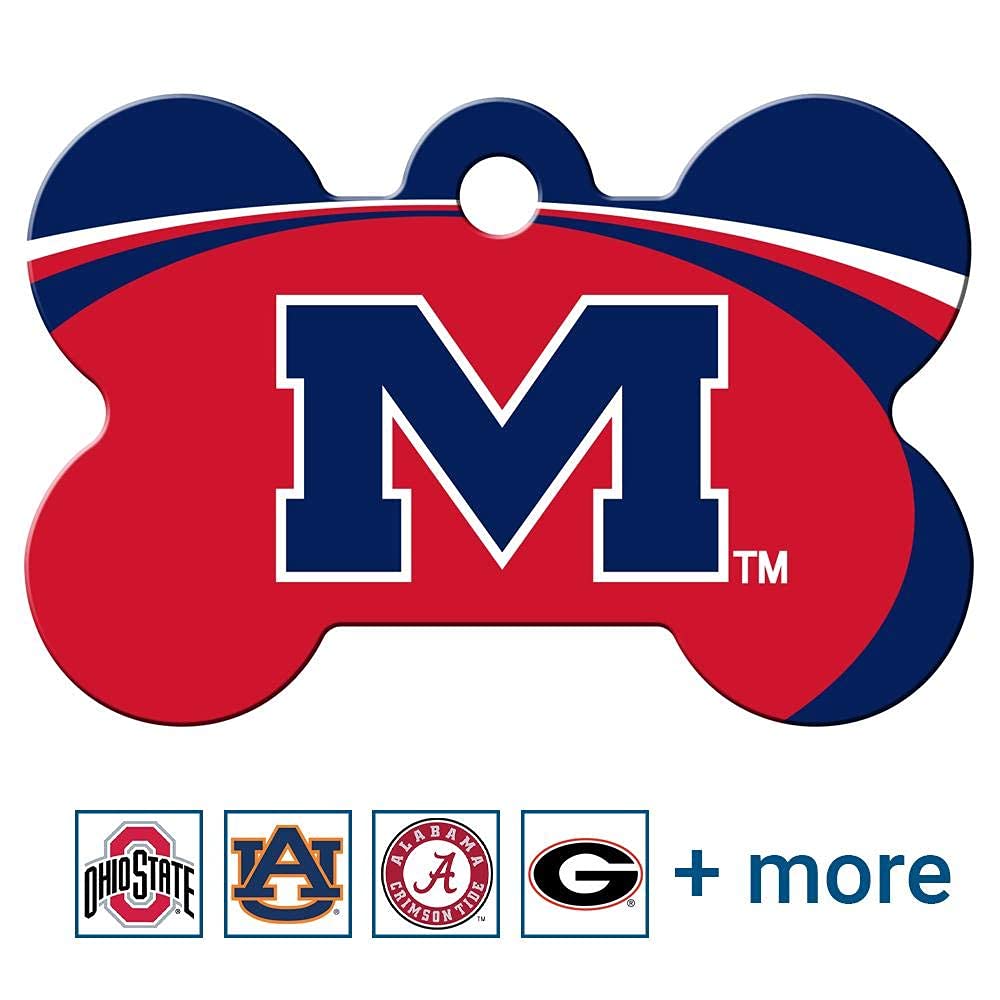 NCAA Team Pet ID Tag - Bone Shape