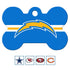 NFL Team Brass Bone Pet ID Tag - tag-nfl-chargers-bone-reg