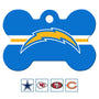 NFL Team Brass Bone Pet ID Tag - tag-nfl-chargers-bone-reg