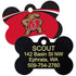 NCAA Team Pet ID Tag - Bone Shape