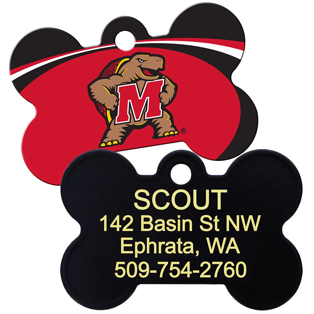 NCAA Team Pet ID Tag - Bone Shape