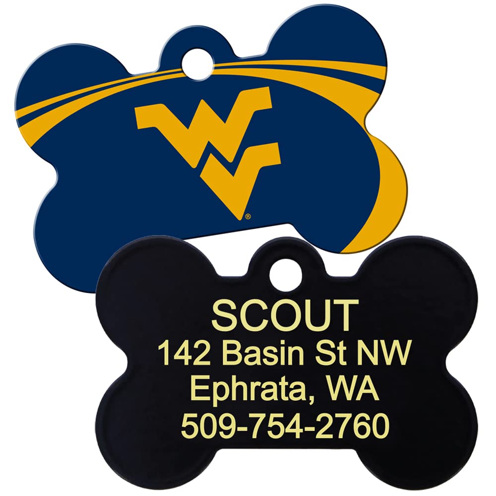 NCAA Team Pet ID Tag - Bone Shape