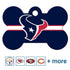 NFL Team Brass Bone Pet ID Tag - tag-nfl-texans-bone-reg