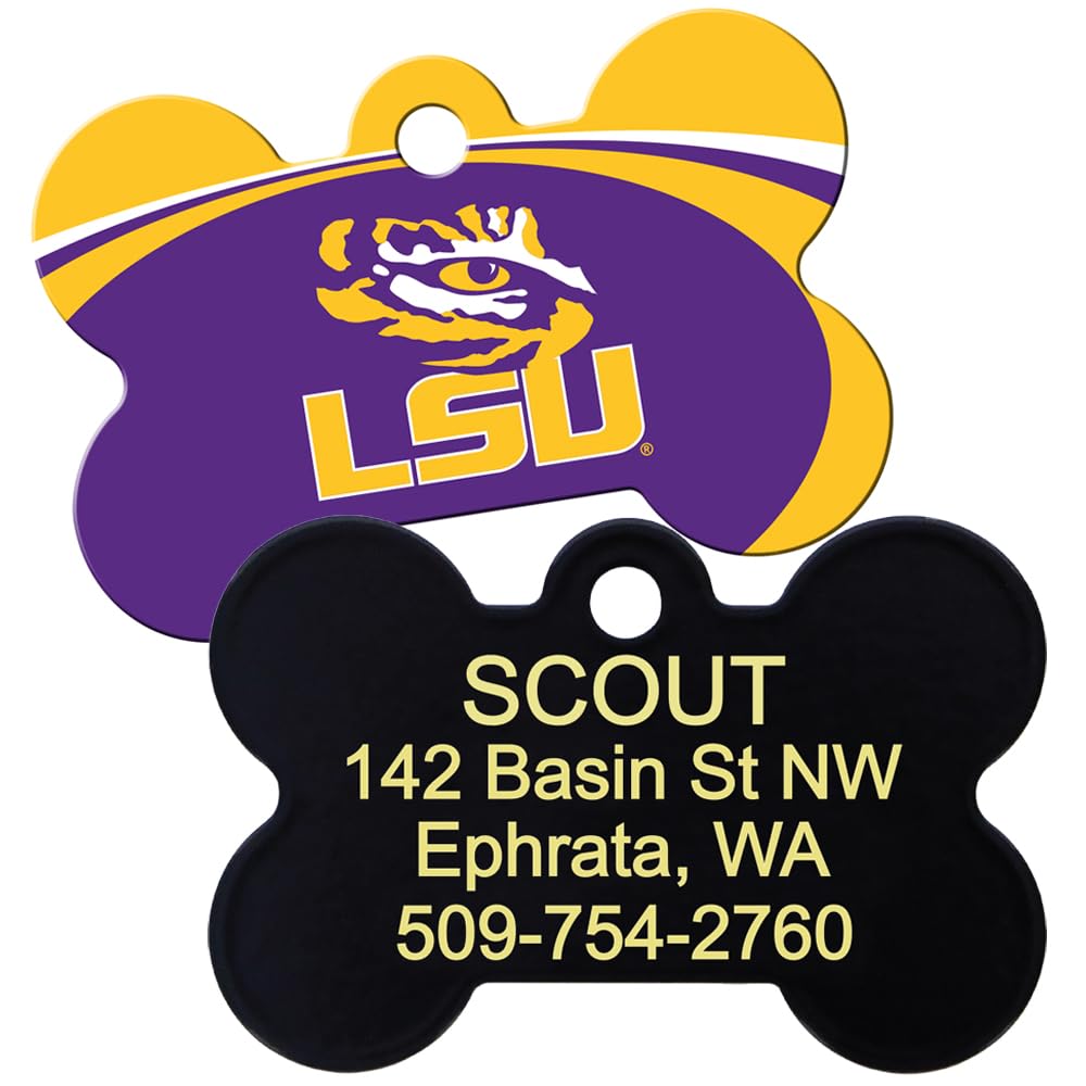 NCAA Team Pet ID Tag - Bone Shape