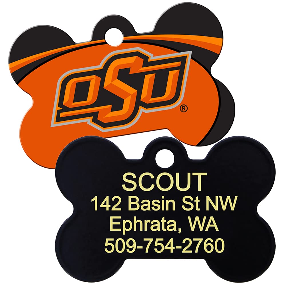 NCAA Team Pet ID Tag - Bone Shape