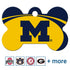 NCAA Team Pet ID Tag - Bone Shape