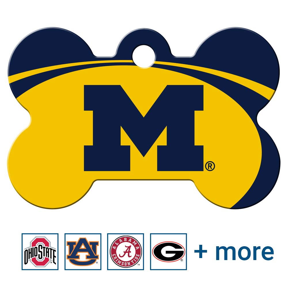 NCAA Team Pet ID Tag - Bone Shape