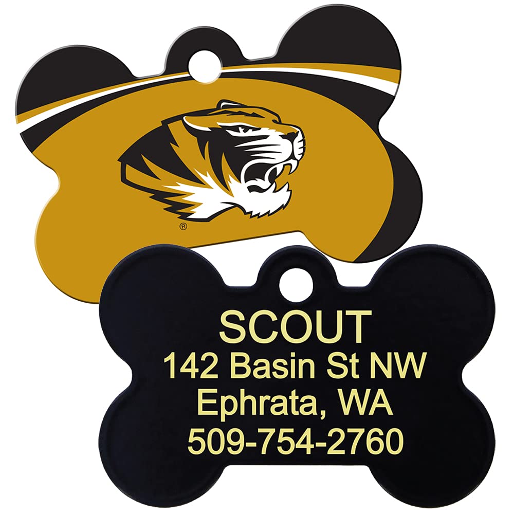 NCAA Team Pet ID Tag - Bone Shape