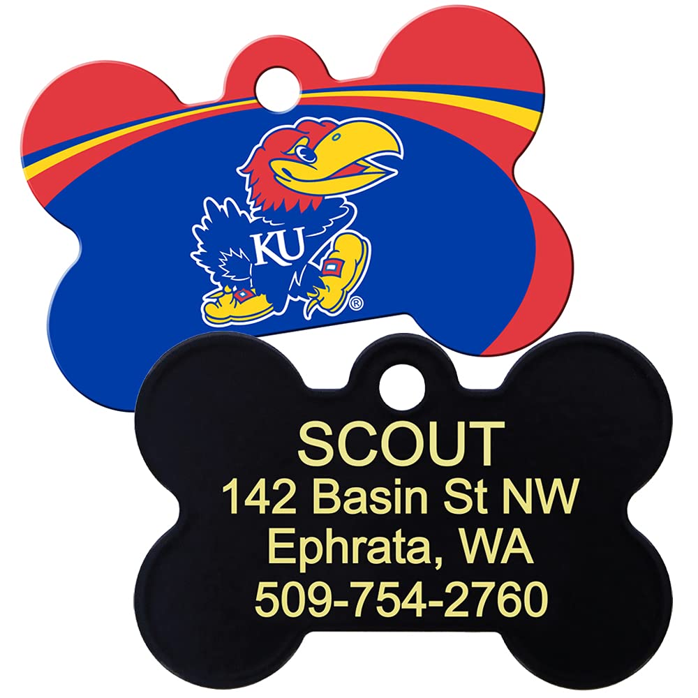 NCAA Team Pet ID Tag - Bone Shape