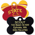 NCAA Team Pet ID Tag - Bone Shape