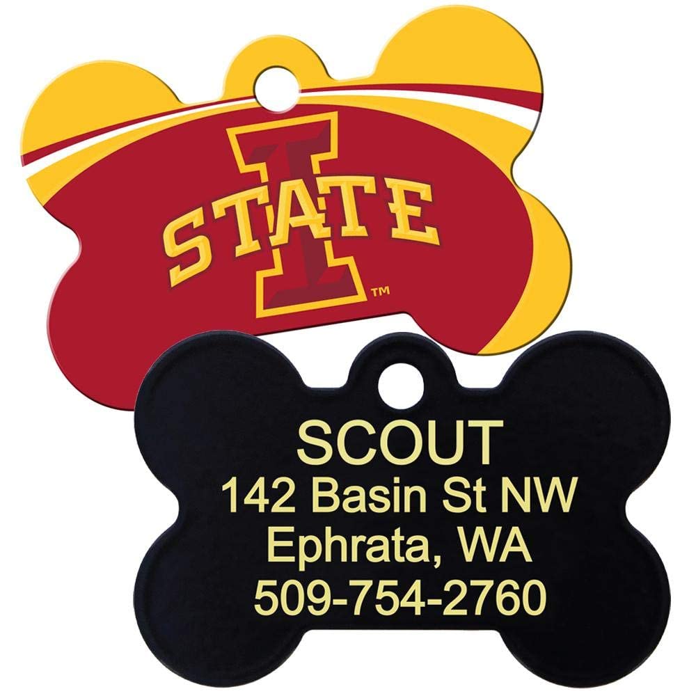NCAA Team Pet ID Tag - Bone Shape