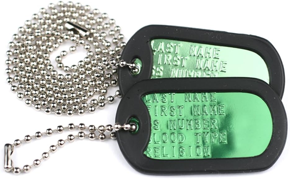 Alpinshop Softair Military Dog Tags – Engraved Stainless Steel – Unisex Necklace
