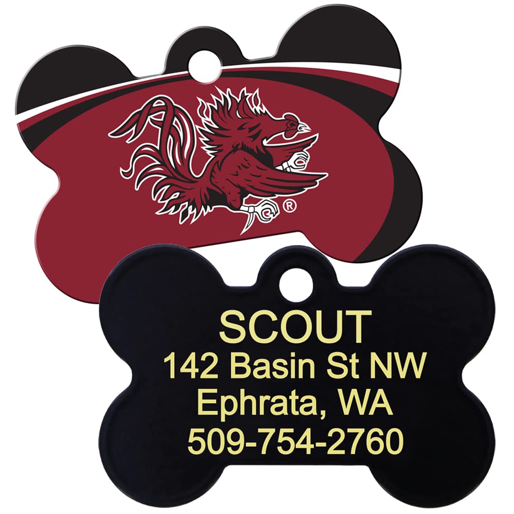 NCAA Team Pet ID Tag - Bone Shape