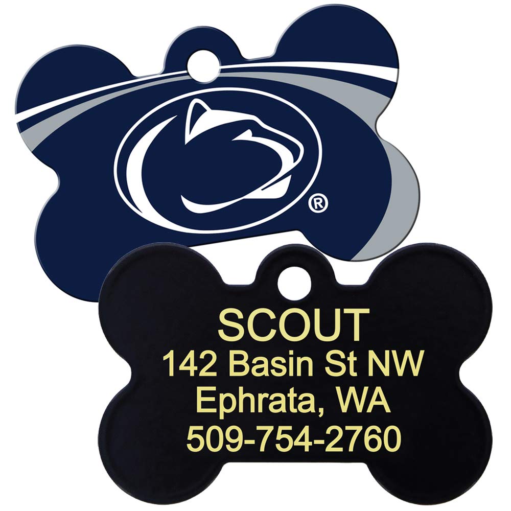 NCAA Team Pet ID Tag - Bone Shape