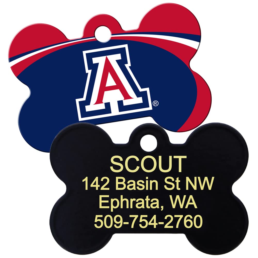 NCAA Team Pet ID Tag - Bone Shape