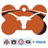 NCAA Team Pet ID Tag - Bone Shape
