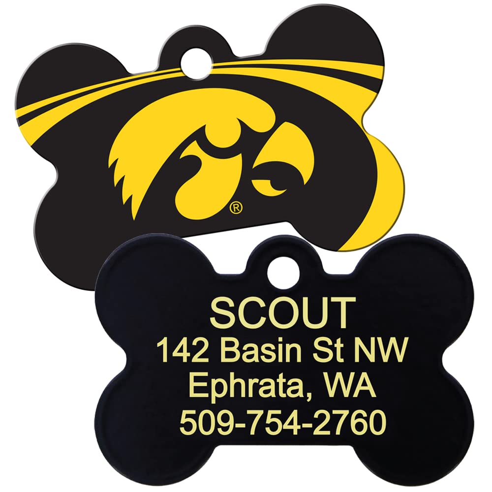 NCAA Team Pet ID Tag - Bone Shape