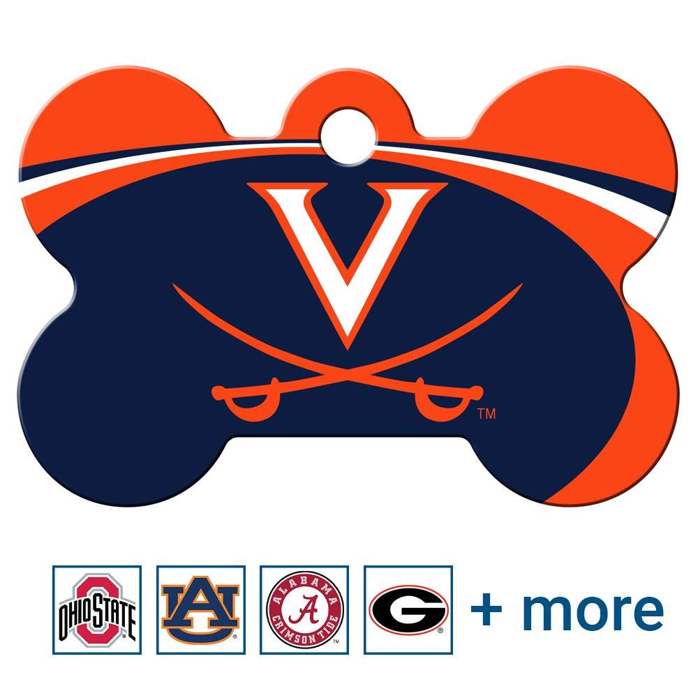 NCAA Team Pet ID Tag - Bone Shape