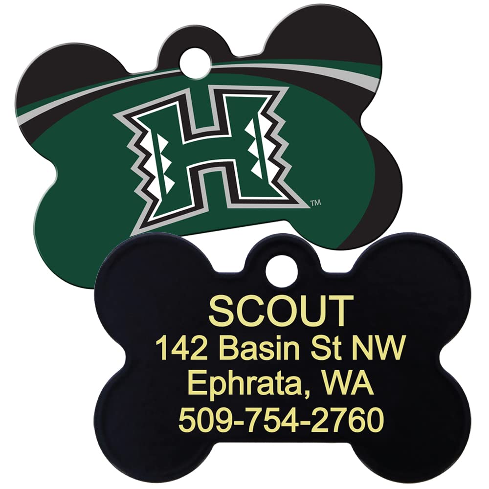 NCAA Team Pet ID Tag - Bone Shape